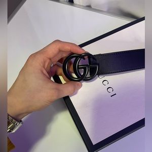 Black Gucci Marmont Wide Belt. AUTHENTIC.  MENS BELT: SIZE. 30 waist to 34 waist